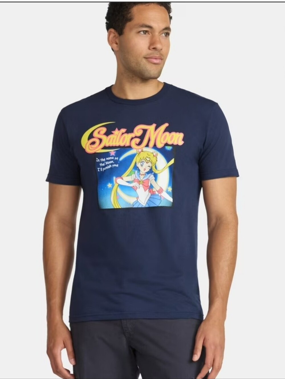 Sailor Moon Men's Short Sleeve Graphic T-Shirt.
